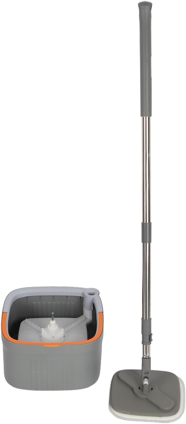 Rotierendes Wischmopp-reinigungsset Mit Automatischem Auswringeimer Für Böden, 360° Drehbarem Mikrofaser-mopp Und Trennsystem
