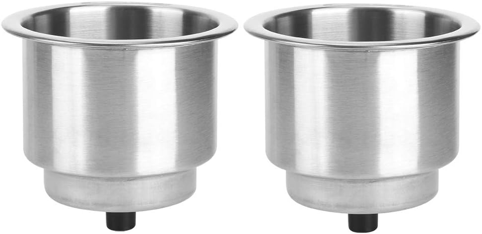 Getränkehalter Aus Edelstahl, 2 Stück, Für Tische, Theken, Armaturenbretter Und Sitze Mit Einzigartigem Abflussloch-design