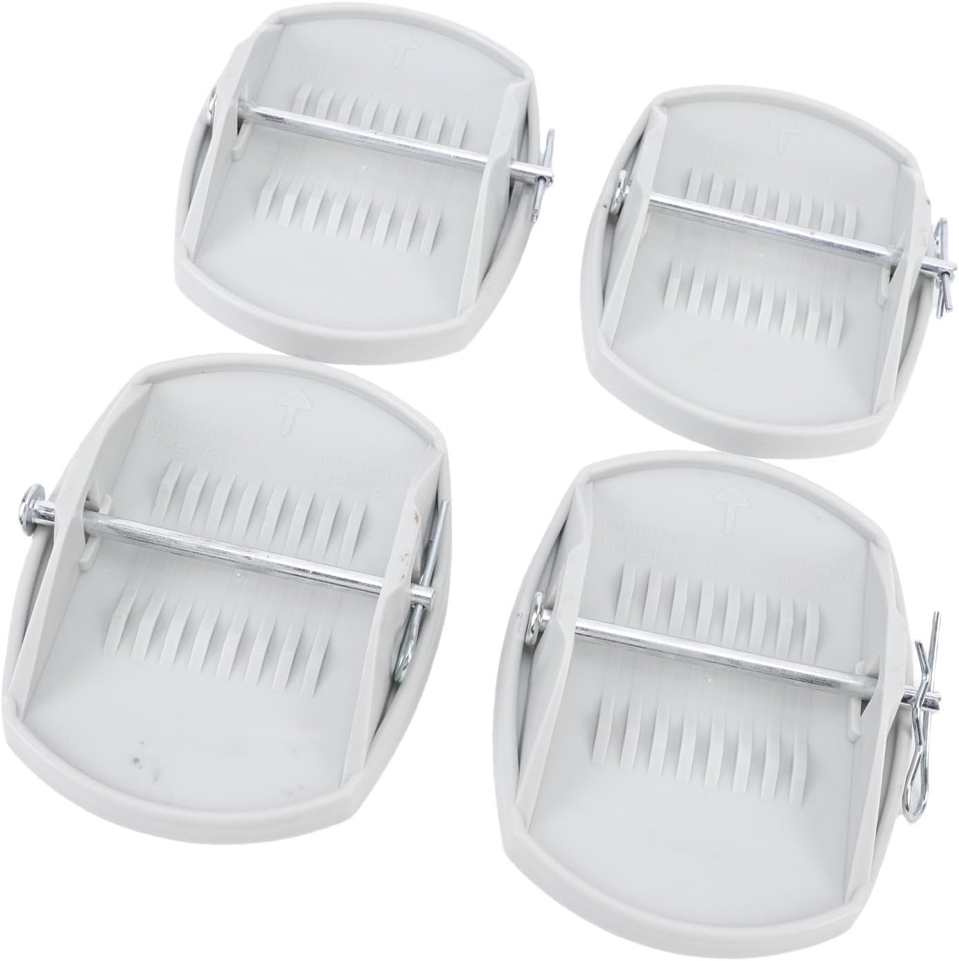 Anti-sink-wagenheberfüße Für Wohnmobile, 4er-pack Breite Anti-sink-basis Mit Verriegelungsstiften, Pp-kunststoff, Schlaufenstützfüße Für Gras, Schlamm Und Kies (grau)