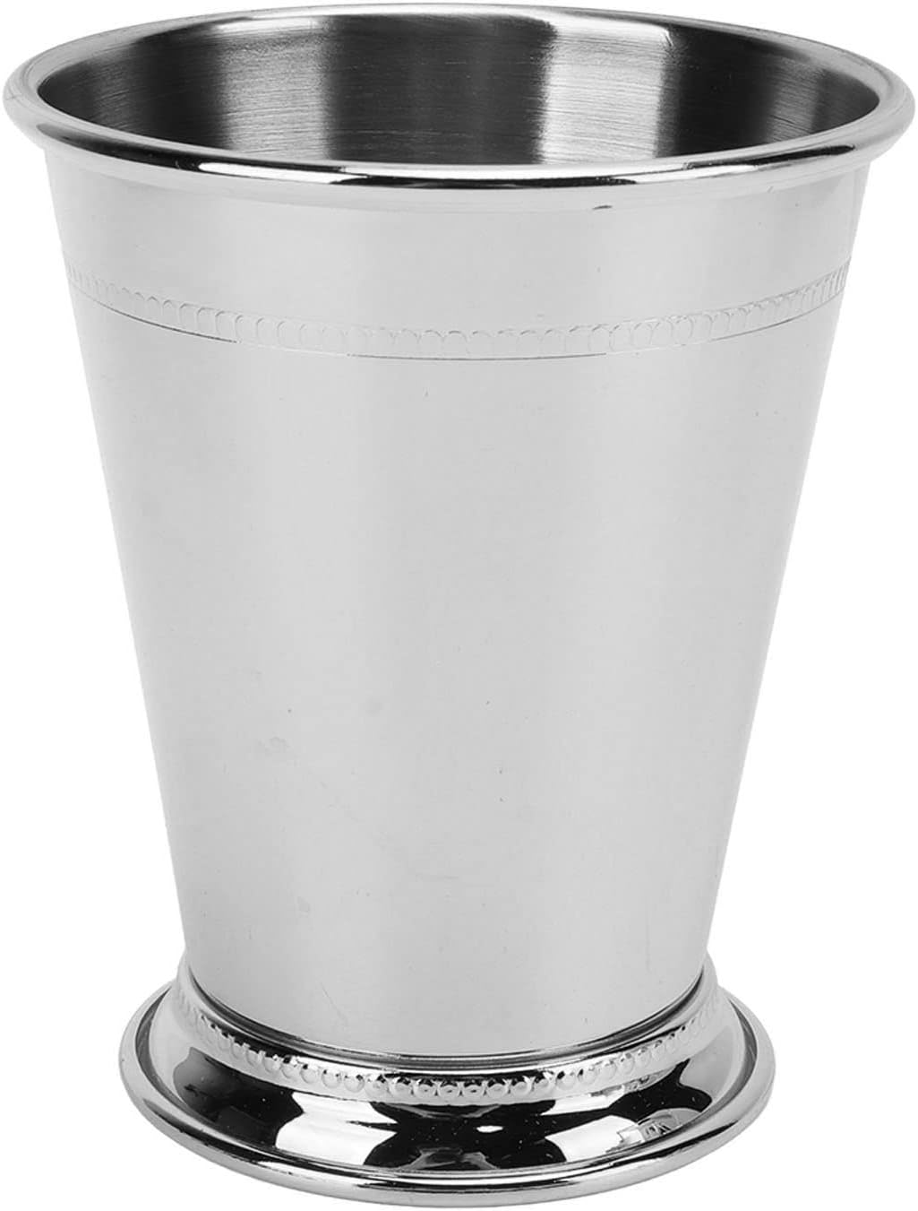 Gehämmertes Mint-julep-glas, Cocktailglas Aus Edelstahl Mit Perlenmuster Und Breitem, Stabilem Boden, Für Moscow Mules Und Cocktails
