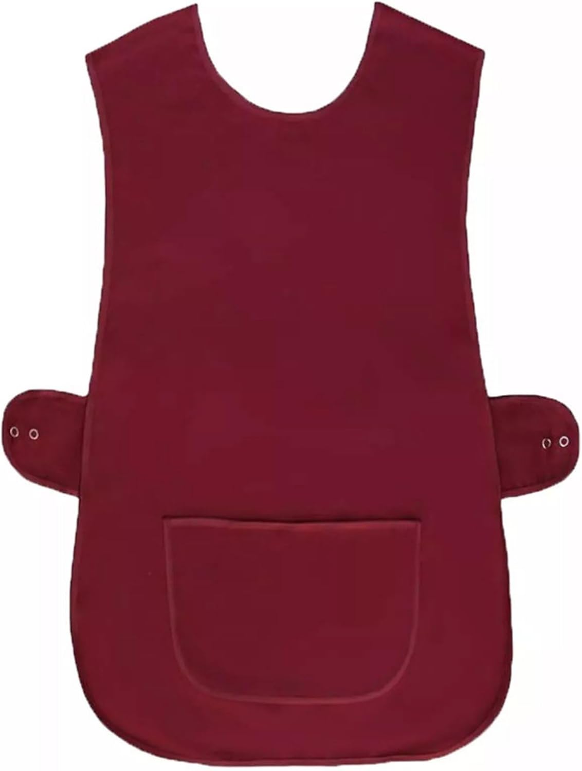 Ärmellose Polyesterschürze Mit Trägern, Arbeitsjacke Mit Druckknopfverschluss, Küchen-/serviceschürze, Schützt Kleidung Vor Spritzern, Reinigung, Bordeaux