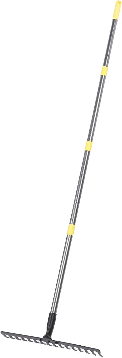 Gartenrechen, 17 Zinken, Robustes Metall