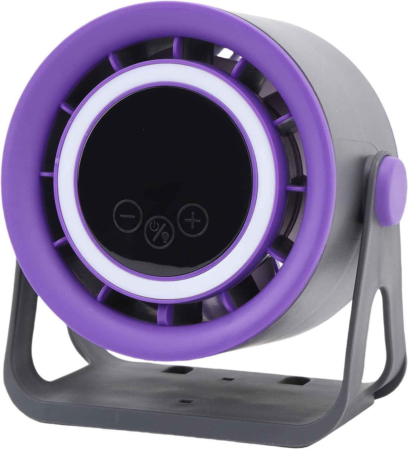 Tragbarer Tischventilator Mit Geschwindigkeitsregelung Und Led-licht (grau)