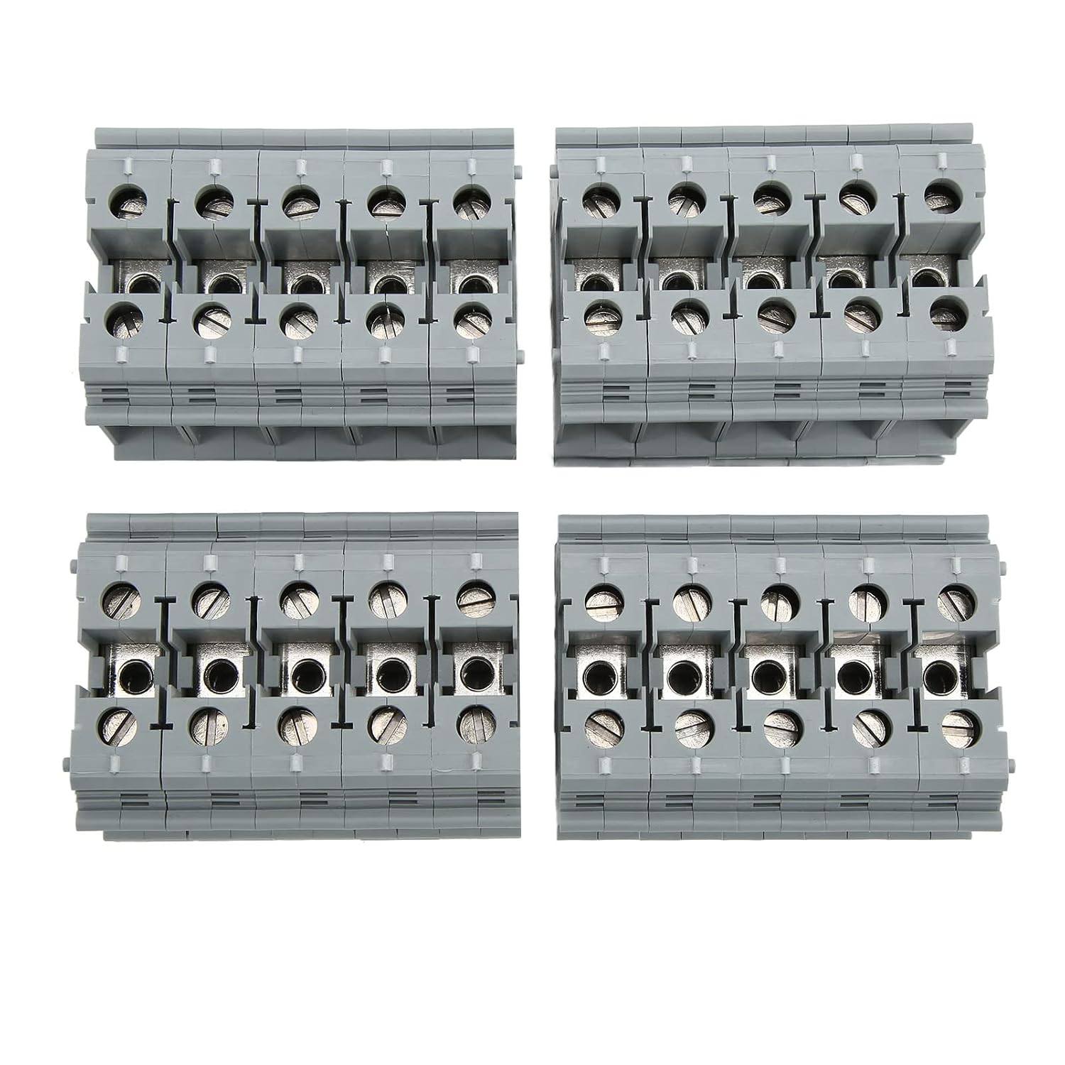 20-poliger Erdungsanschlussblock, 125 A, 800 V, Schienenmontage