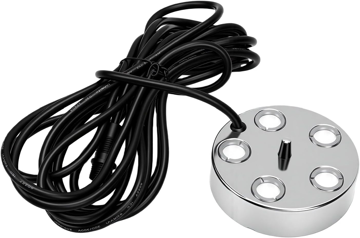 Ultraschall-nebelzerstäuber Mit 5 Düsen, 4,5 L/h, Edelstahl-zerstäuber Mit 5 M Kabel, Ip67, Für Teiche, Aquarien Und Gärten