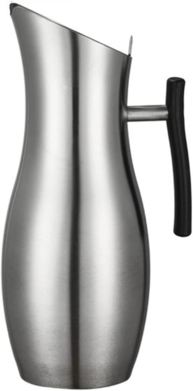 Wasserkaraffe Aus Edelstahl Mit Großem Fassungsvermögen Und Griff, Ergonomisches Design, Edelstahl-wasserkaraffe Für Restaurants Und Bars, Silber
