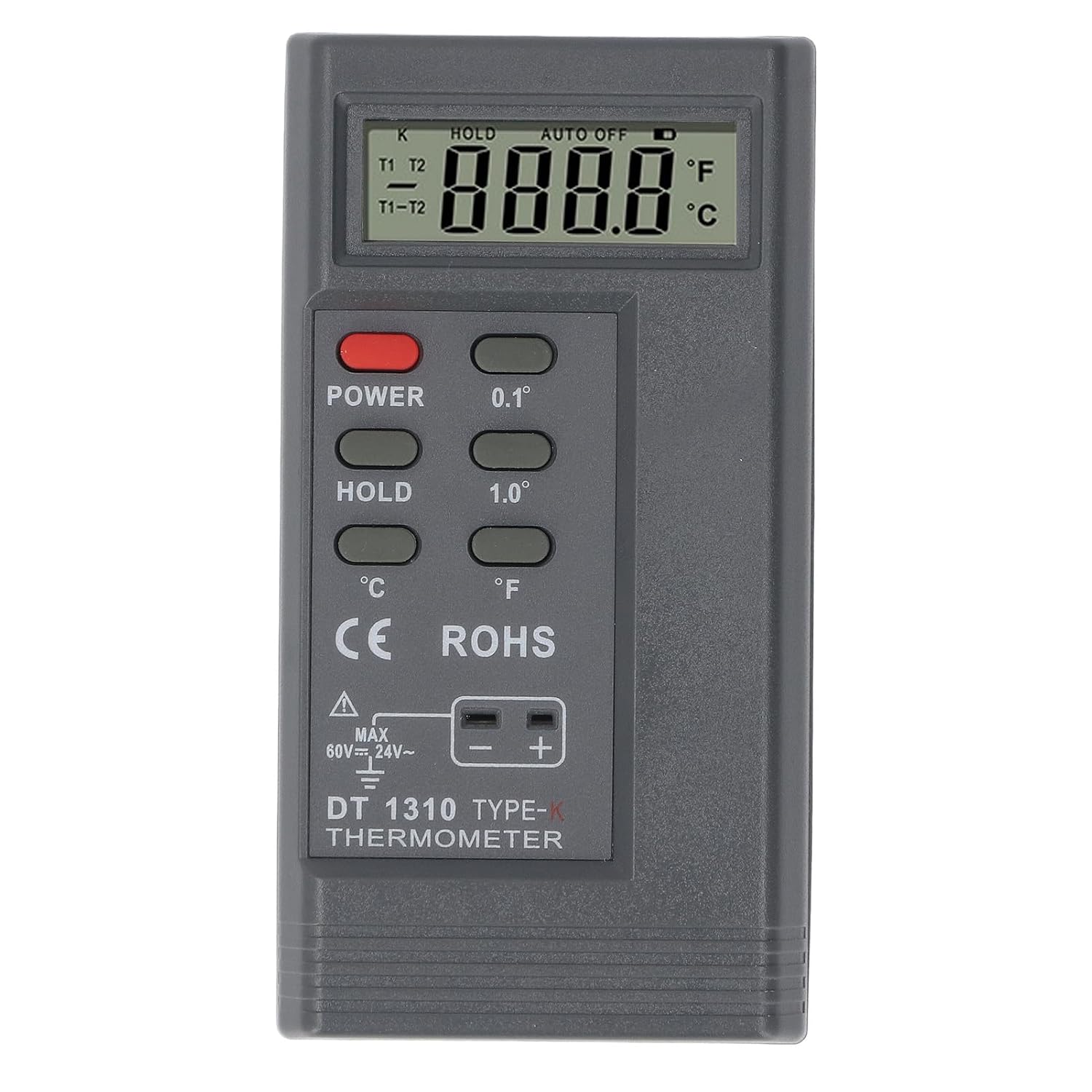 Thermoelement-thermometer Typ K, Abs, Led-digitalanzeige