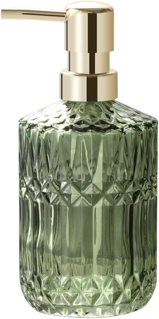 Grüne Glasflasche Im Europäischen Stil Mit Schraubverschluss Und Rutschfestem Boden, Kreativer Lotionspender Für Salon Und Reisen, 400 Ml Fassungsvermögen