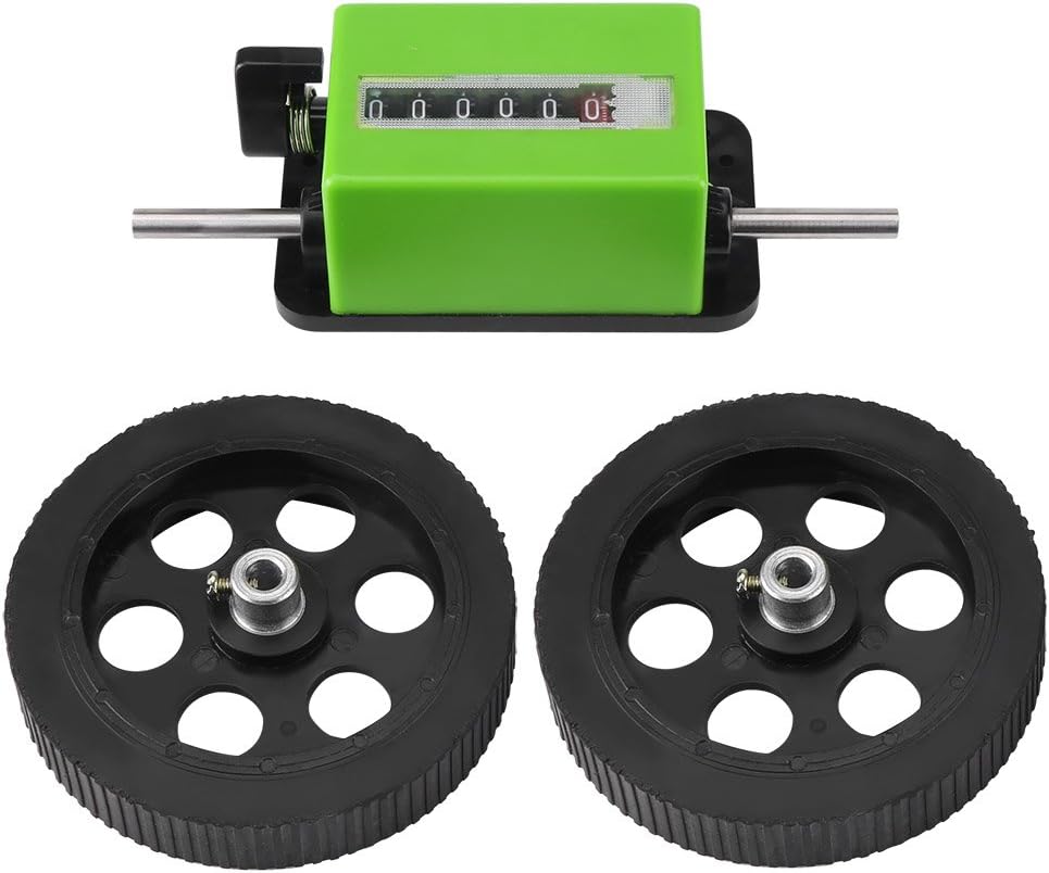 Meterzähler + Rollenzähler, 6-stelliger Zähler, Mechanischer Längenzähler Für Textilien, Drucksachen Und Kunstleder, Mit Bereichsanzeige