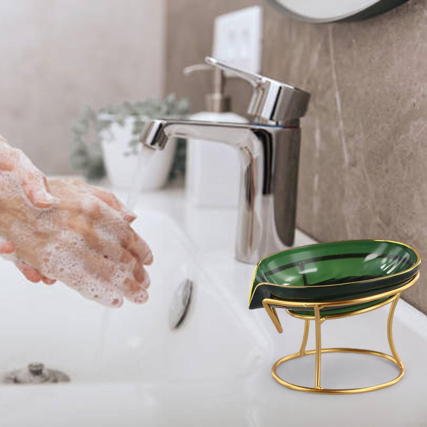 Seifenschale Im Blattdesign, Pet, Schnellablauf