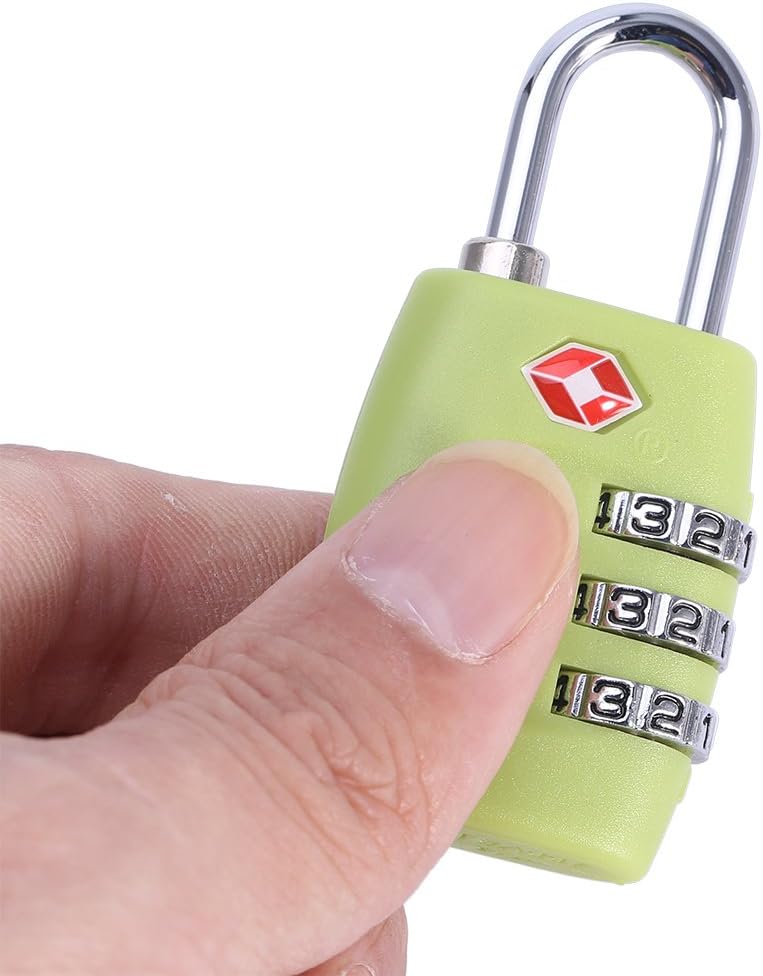 Tsa-zugelassenes 3-stelliges Zahlenschloss Für Gepäck, Schlüsselloses Reiseschloss Für Koffer, Rucksäcke Und Andere Taschen - Grün (grün)
