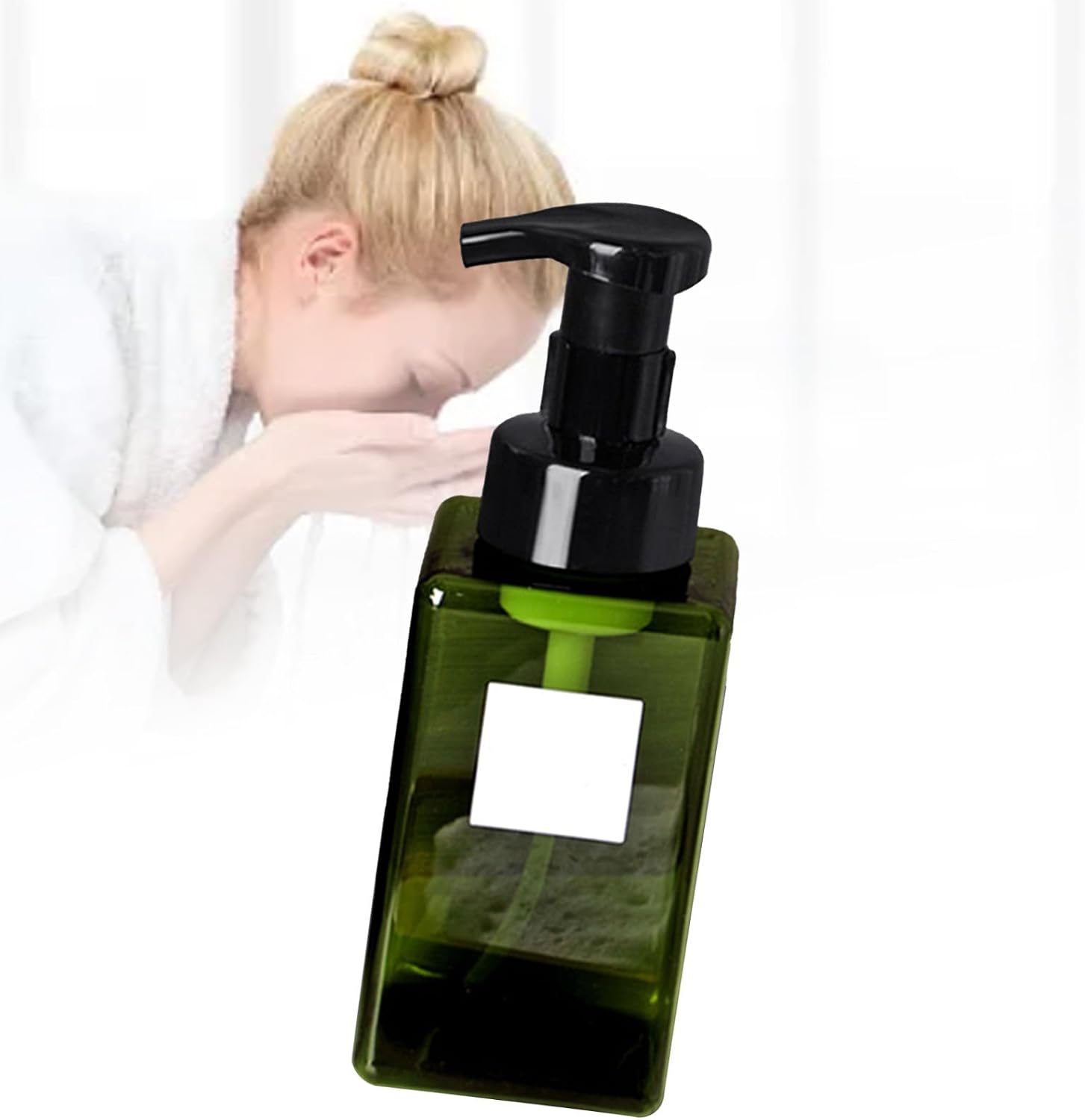 Nachfüllbare 450-ml-schaumpumpe, Schaumspender Für Shampoo, Duschgel, Gesichtsreiniger, Ideal Für Reisen, Auslaufsicherer Druckmechanismus