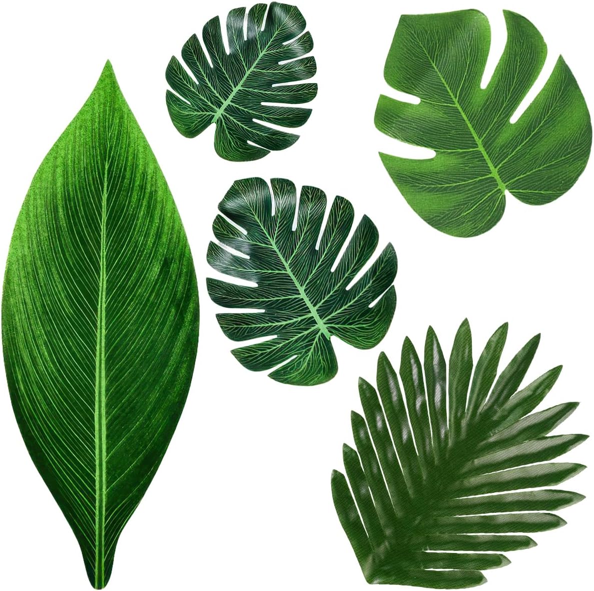 Set Mit 54 Künstlichen Palmblättern, Tropische Dekoration, 5 Größen