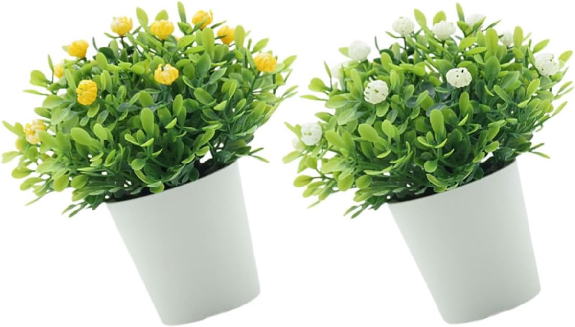 Dekorative Kunstblumen, 2 Stück, Pvc- Und Eisentopf, Leicht Zu Reinigen Und Zu Pflegen, Dekoration Für Büro Und Garten