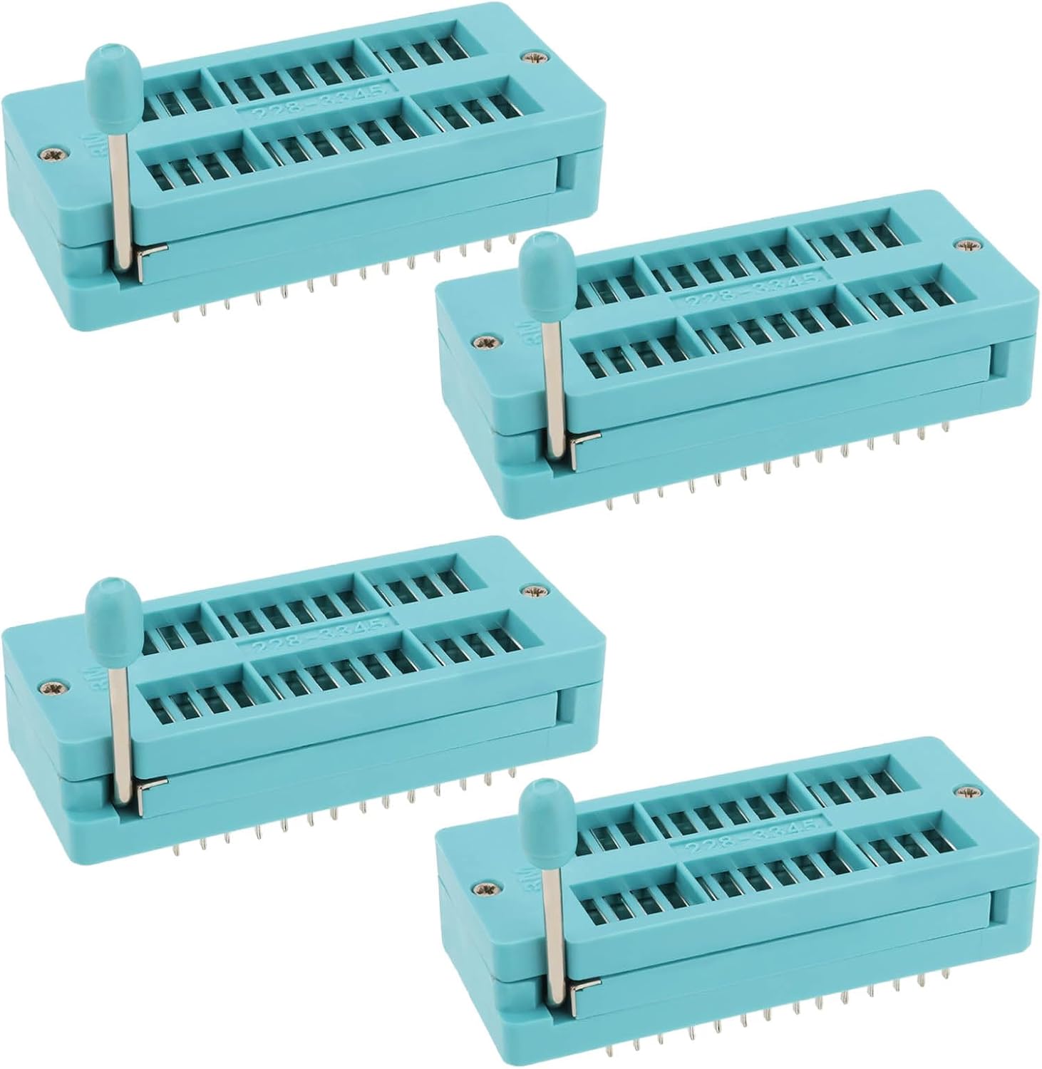 Packung Mit 4 28-poligen Sockeln Für Integrierte Schaltkreise (ics) Mit 2,54 Mm Zif-gehäuse