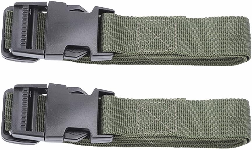 Set Mit 2 Verstellbaren Nylon-spanngurten Für Rucksäcke, Schlafsäcke Und Reisegepäck (25 Mm X 4 M), Grün
