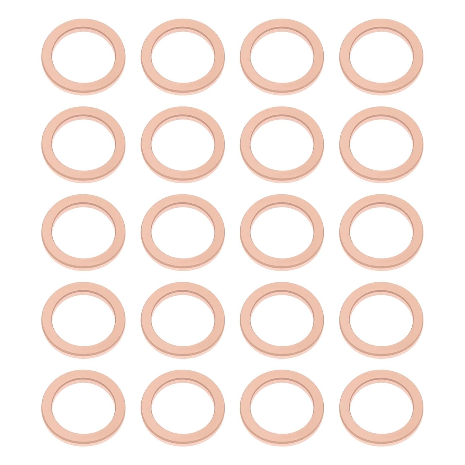 Packung Mit 60 Flachen Kupfer-dichtungsscheiben – Innendurchmesser: 10 Mm – Außendurchmesser: 14 Mm – Dicke: 1,5 Mm – Für Motorräder, Fahrräder, Autos