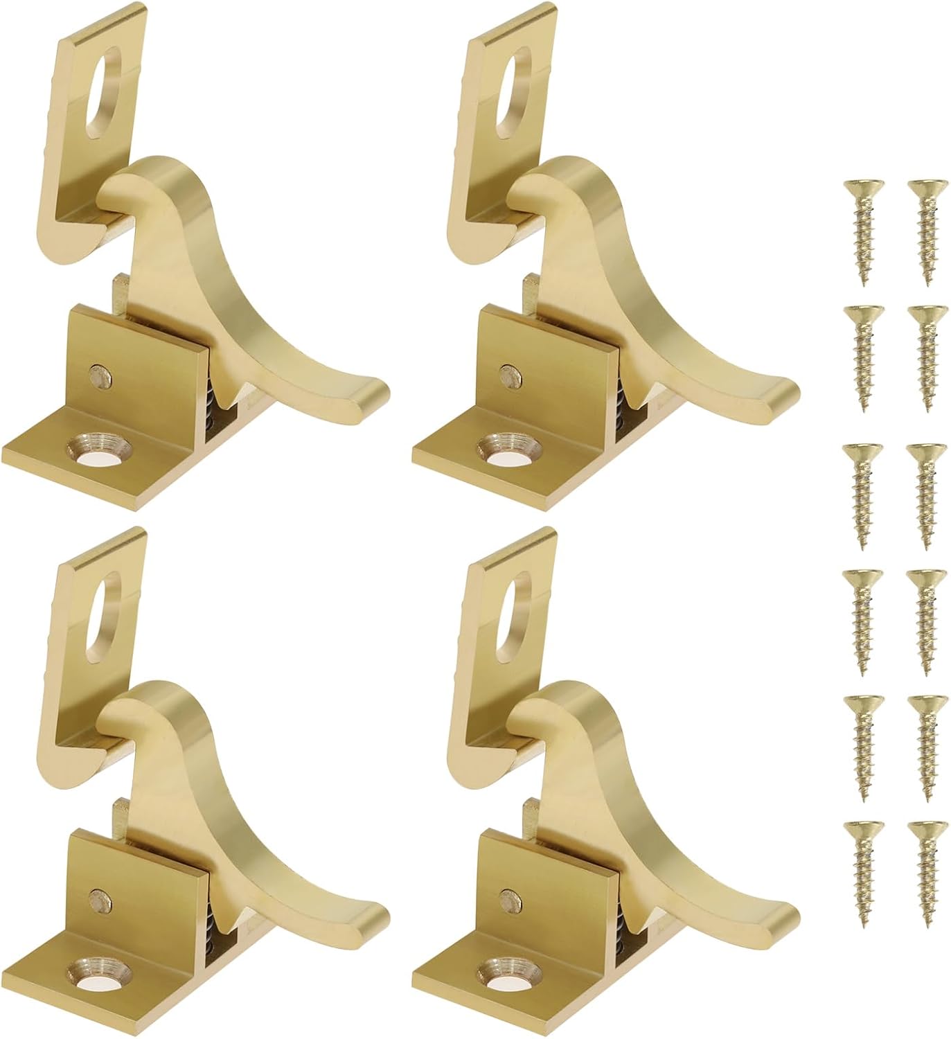 Set Mit 4 Vogelfängern Aus Reinem Messing Inklusive Schrauben Für Fenster, Winkel, Kleine Vogelfänger, Zubehör Für Schränke Und Regale