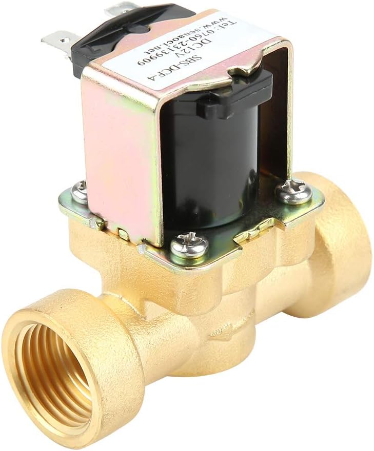 12-v-gleichstrom-magnetventil Aus Messing – Normalerweise Geschlossenes Elektrisches Ventil Für Präzise Steuerung, Kupfergehäuse G1/2 Dn15, Ideal Für Sanitär- Und Bewässerungssysteme