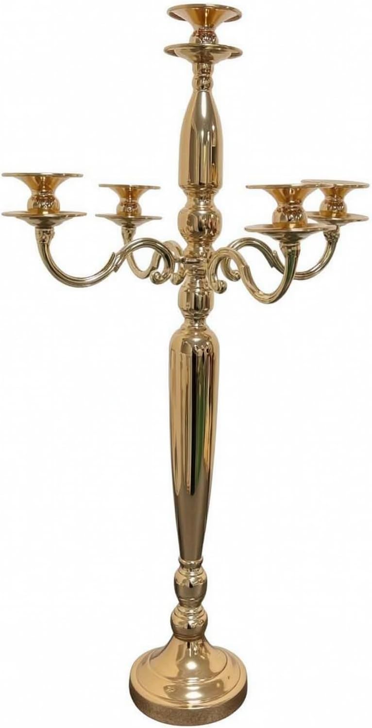 Verzinkter 5-armiger Kandelaber Eleganter, 5-armiger Kronleuchter, Glänzender Kronleuchter Im Europäischen Stil, Für Hochzeiten Usw.