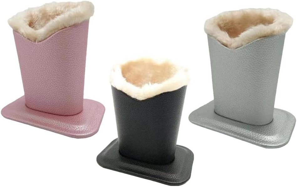 3-teiliges Stiftehalter-set Mit Aufbewahrungsmöglichkeit Für Nachttisch Und Brille, Mehrfarbig, Moderner Samtbezug Aus Kunstleder, Unisex, 11,8 X 8,1 X 12,5 Cm, 3 Stück