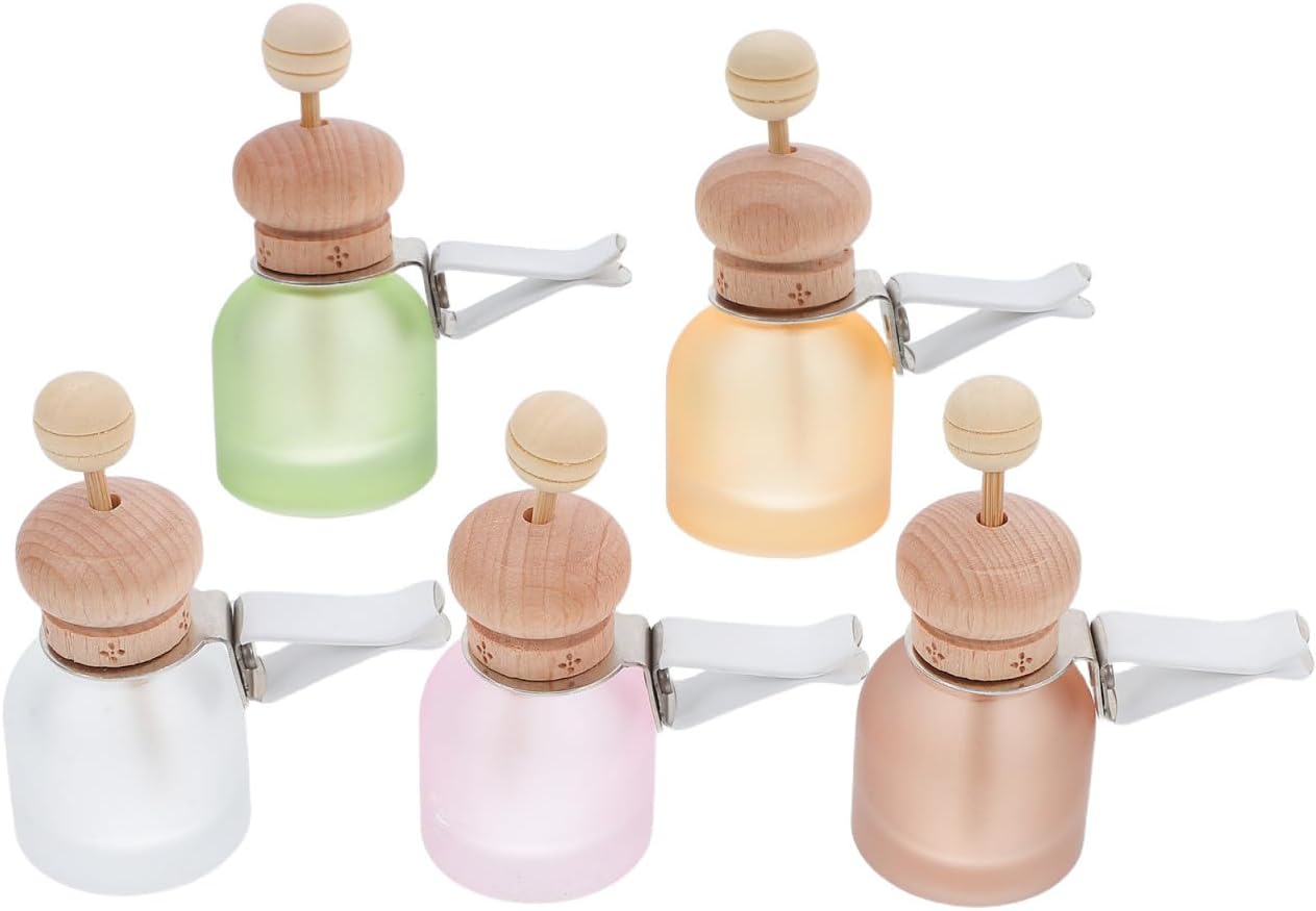 Mini-parfümfläschchen, Wiederverwendbare Parfümfläschchen, 5 Stück 10 Ml Mattiertes Glas Mit Clip Und Belüftungsöffnung Für Das Auto, Leere, Nachfüllbare Parfümfläschchen