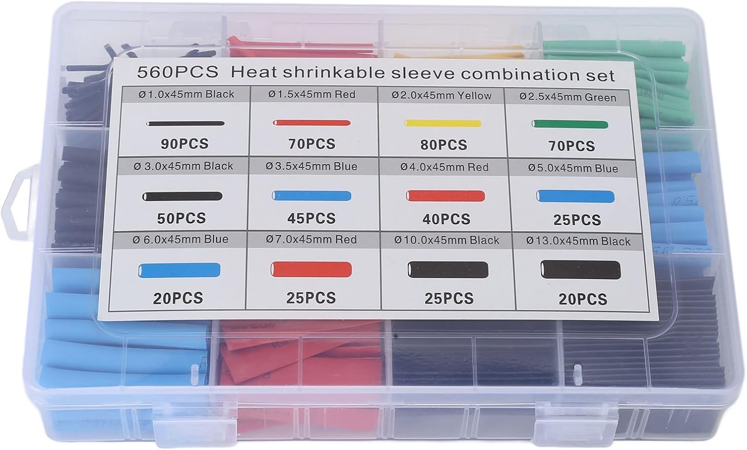 Schrumpfschlauch-set, Set Aus Schrumpffolien Mit Flammhemmender Polyolefin-isolierung Zur Reparatur Von Drahtverbindungen, 560 Teile