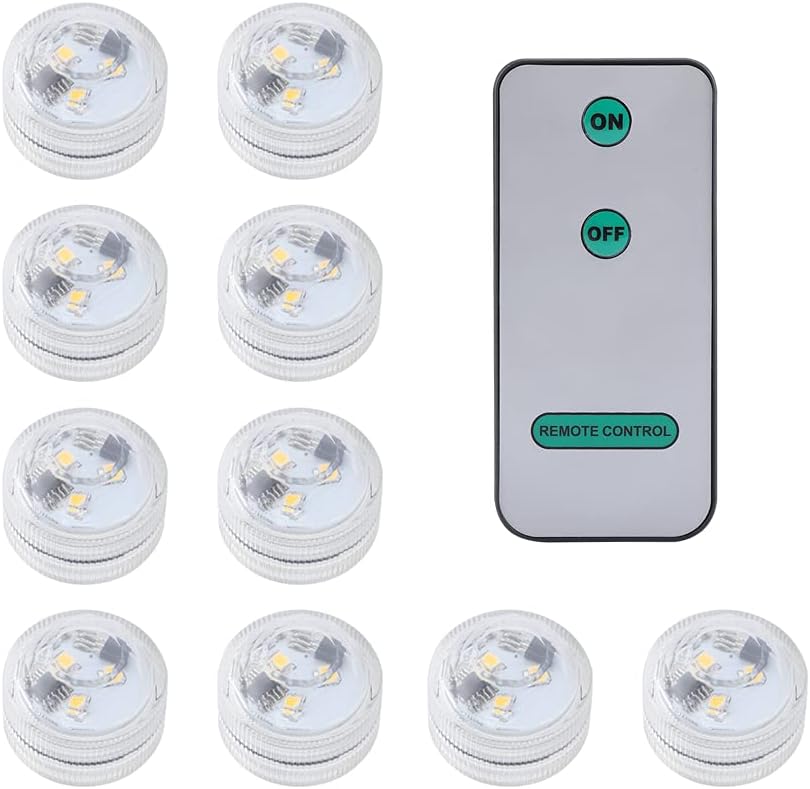 Tauchfähige Led-kerzen Mit Fernbedienung, Batteriebetrieben, Zur Dekoration, 10 Stück