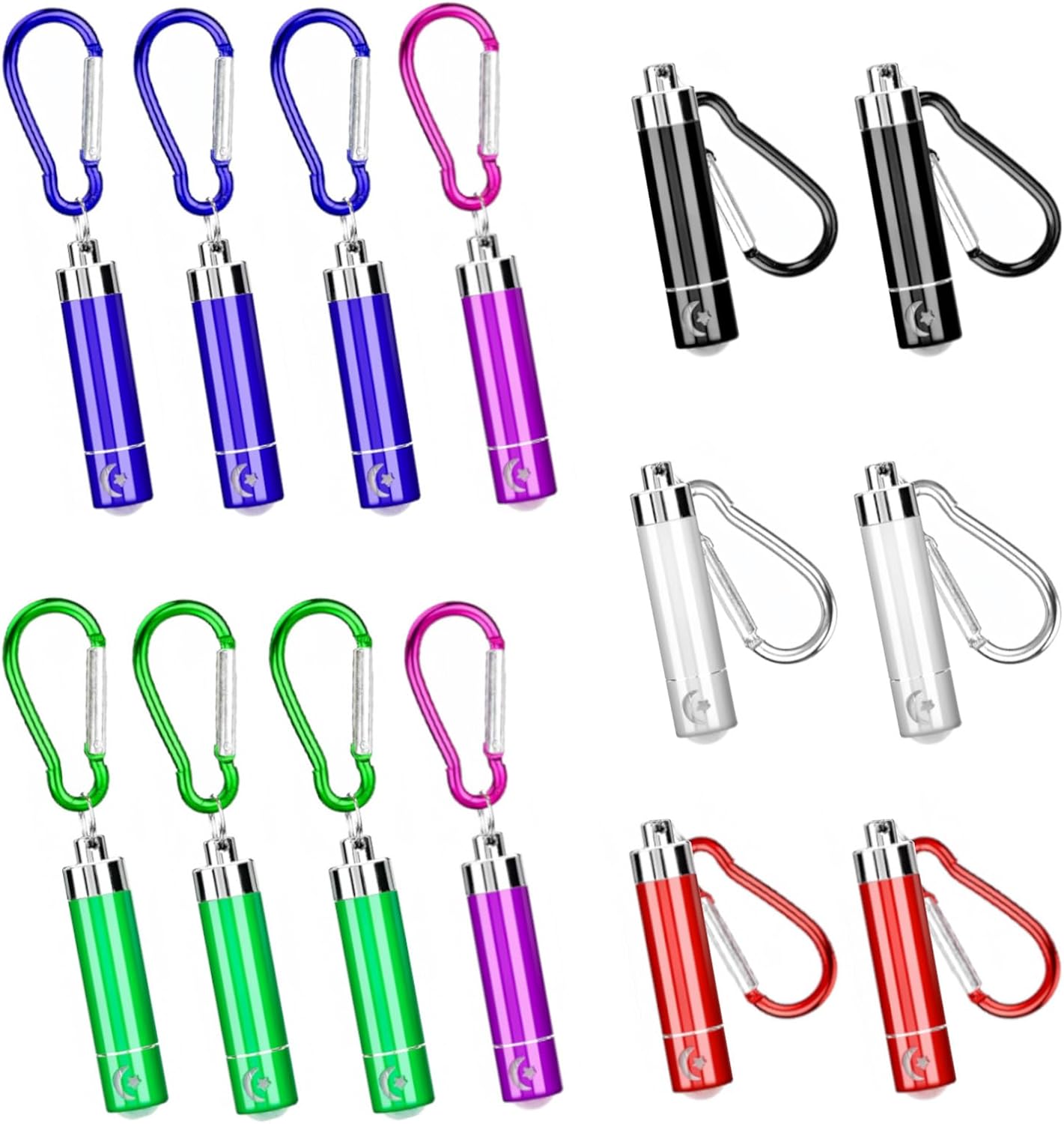 Mini-schlüsselanhänger-taschenlampe, 14er-pack Led-taschenlampen Aus Aluminium, Kleine, Farbenfrohe Schlüsselanhänger-taschenlampen, Für Outdoor-aktivitäten, Camping, Wandern, Notfälle, Geschenk