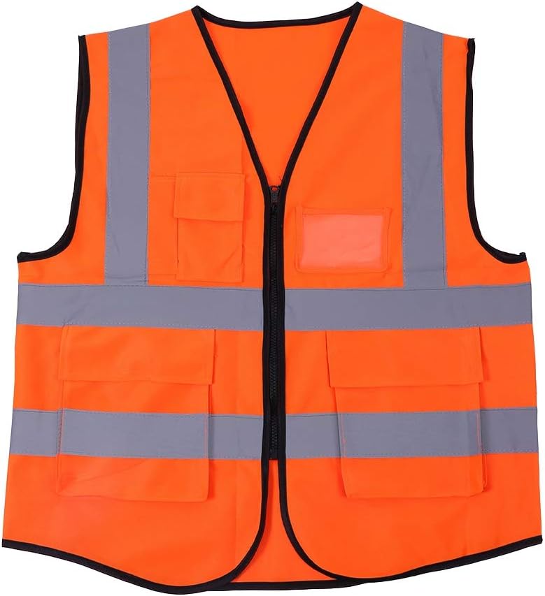 68,5 X 57 Cm Hochsichtbare, Reflektierende Sicherheitsweste, Mehrfarbig, Unisex-sicherheitsweste Für Joggen, Radfahren, Motorradfahren, Spazierengehen, Autofahren (orange)