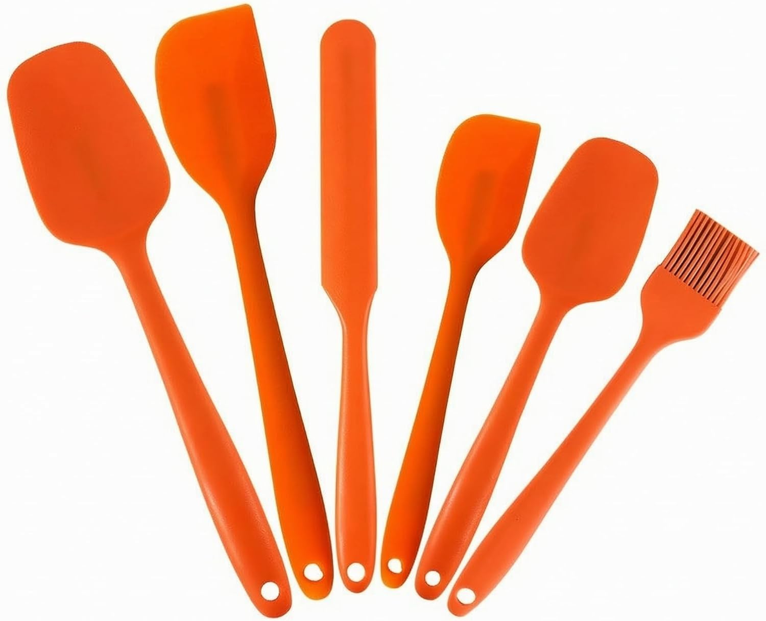 6-teiliges Silikonspatel-set, Orange