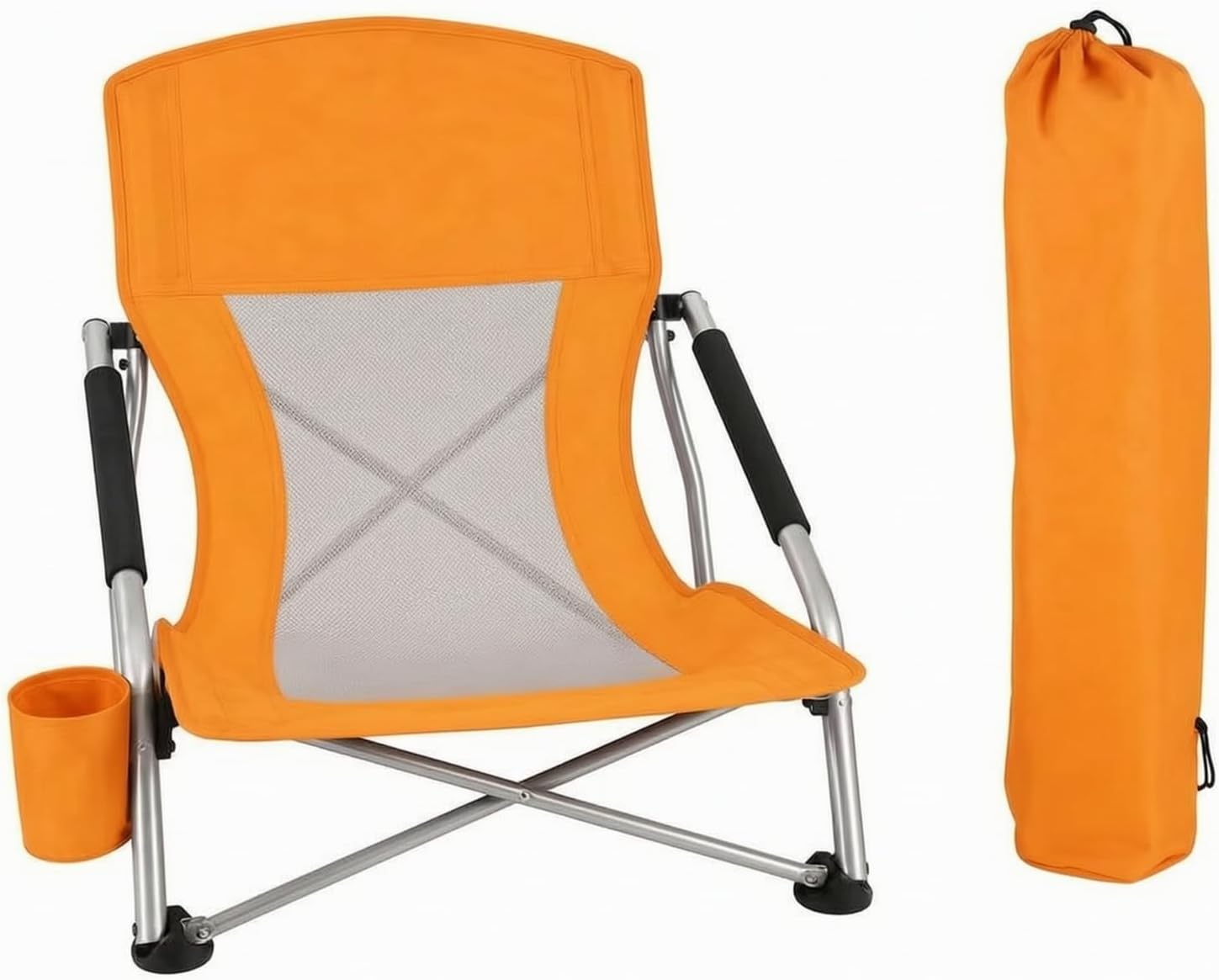 Campingstuhl Mit Niedrigem Tragegurt Leicht Zu Transportieren, Atmungsaktiv, Ideal Zum Angeln Und Campen
