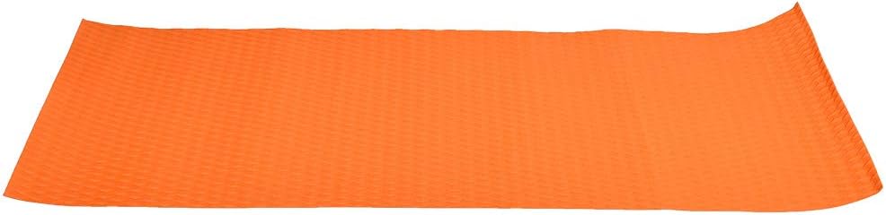 Orangefarbene Eva-traktionsmatte Mit Teakholz-imitation Für Surfbretter