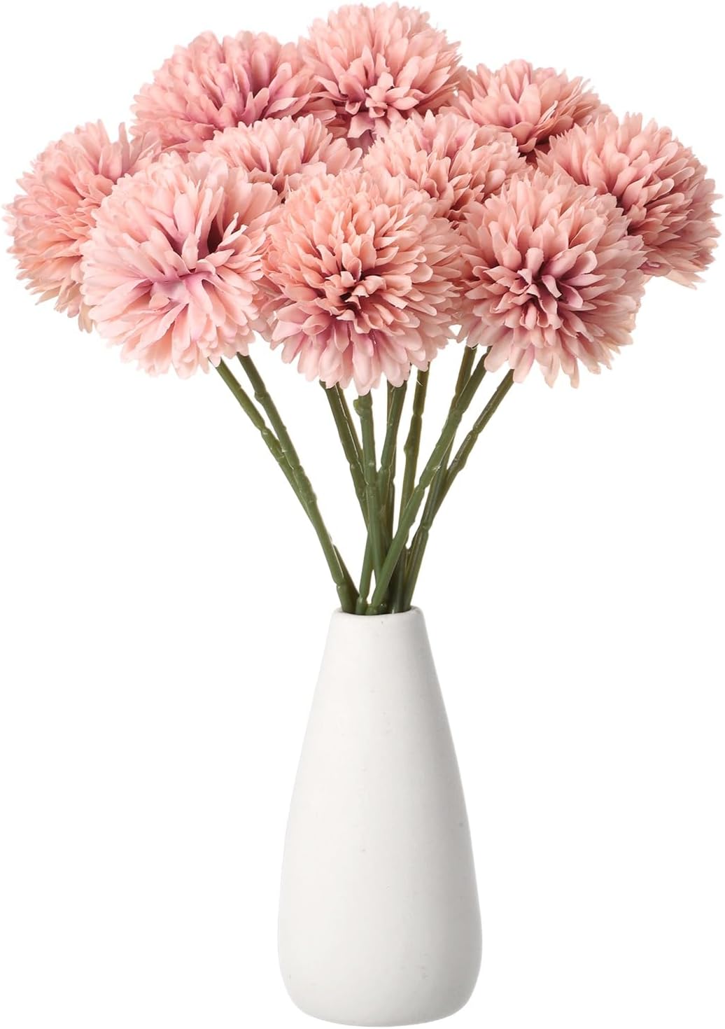 12 Künstliche Chrysanthemenbälle In Altrosa