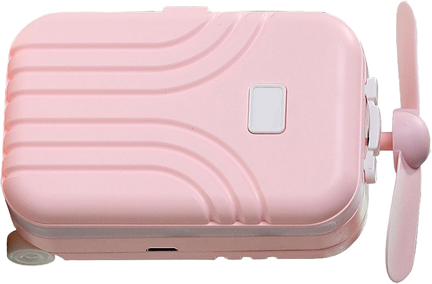 Mini-ventilator, Tragbar, Per Usb Aufladbar, Mit Led-spiegel Und Kühlfunktion, Ideal Für Urlaub, Zuhause Und Büro.
