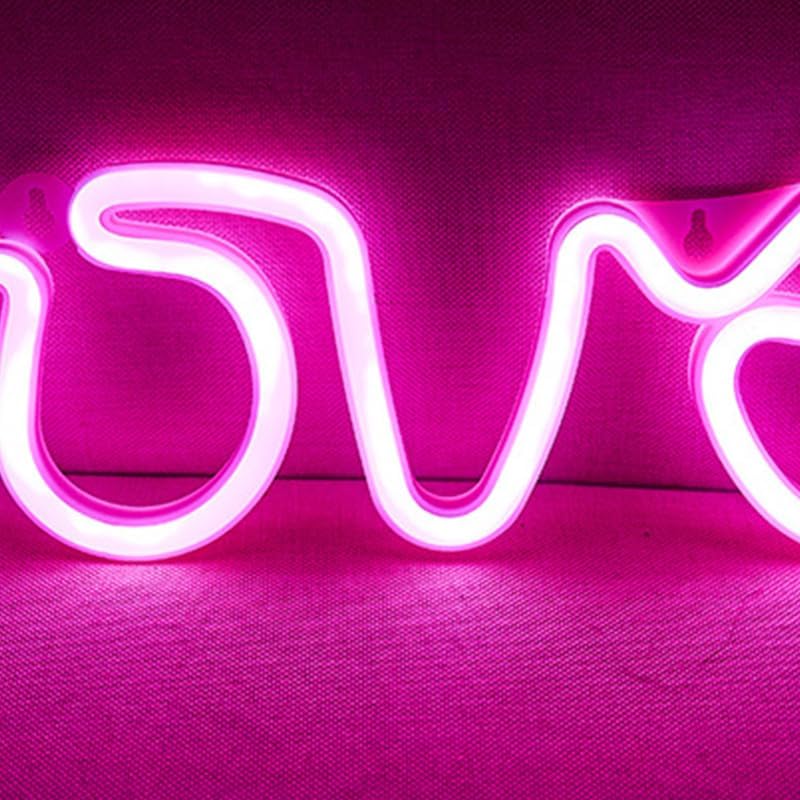 Led-neonreklame „liebe“, Acrylplatte Aus Ps Mit Batteriebetriebenen Aufhängelöchern Für Liebesbekundungen, Heiratsanträge Und Hochzeiten