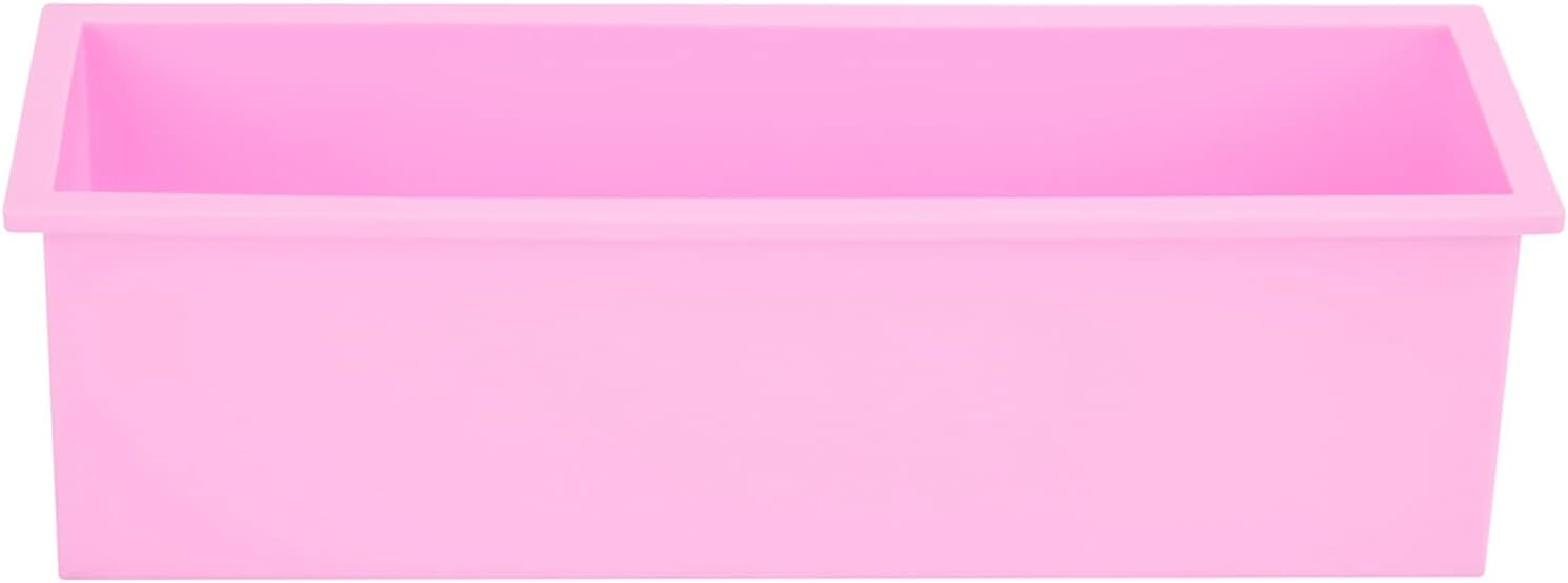 Rechteckige Silikon-seifenform, 1200 Ml, Antihaftbeschichtet, Ofen-, Mikrowellen- Und Spülmaschinenfest, 26 X 7 X 8 Cm, -40 °c Bis 230 °c (rosa)