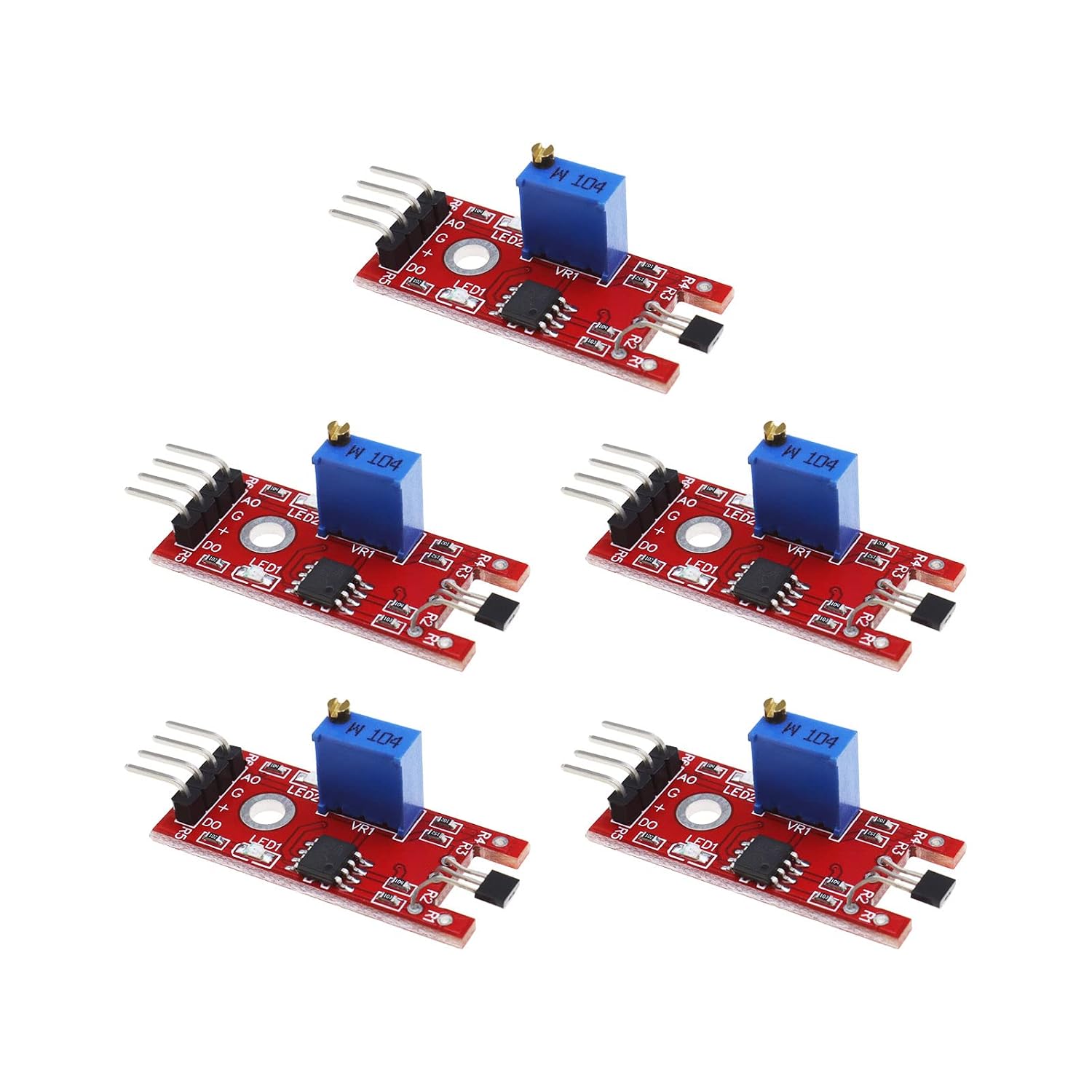Stück Ky-024 Lineares Magnetisches Hall-effekt-sensormodul, Kompatibel Mit Android-mikrocontrollern, Raspberry Pi Und Esp8266