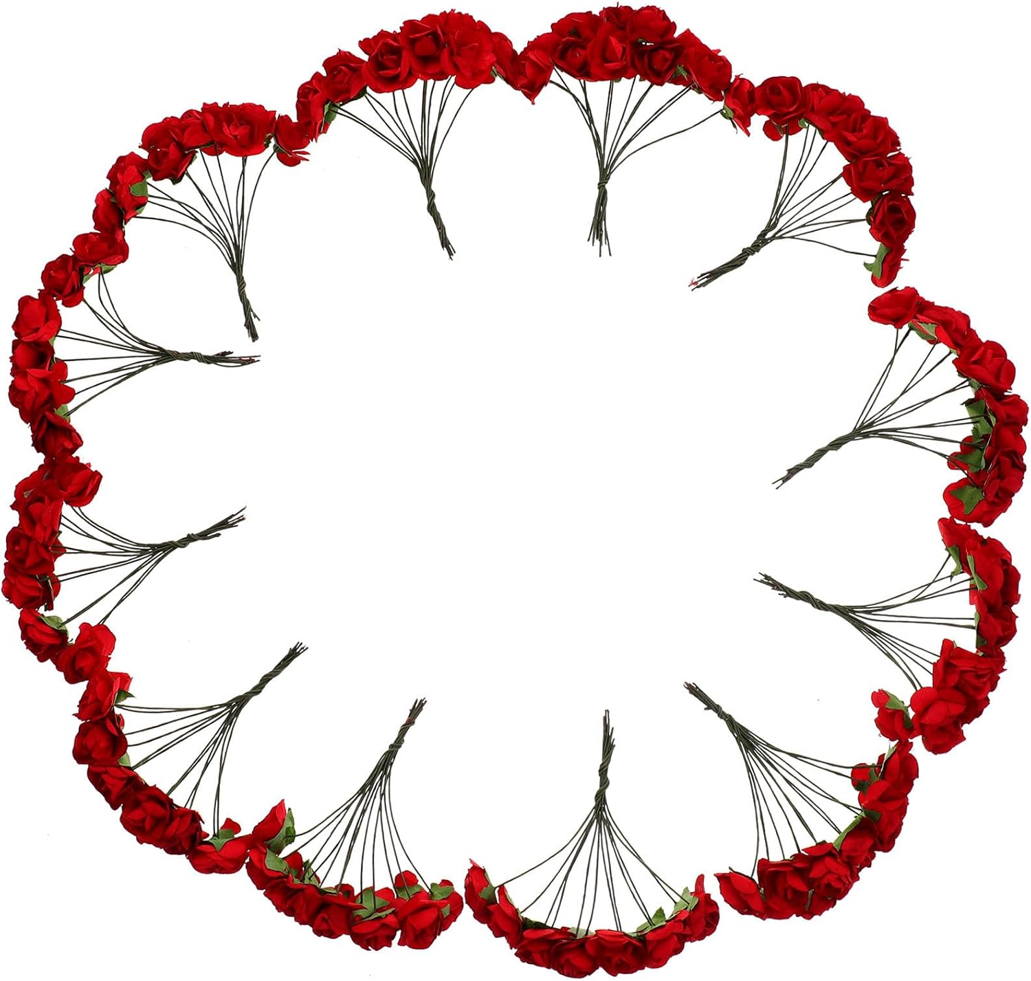 Künstliche Rote Papierpflaumenblüten, 144 Stück, Elegante Dekoration