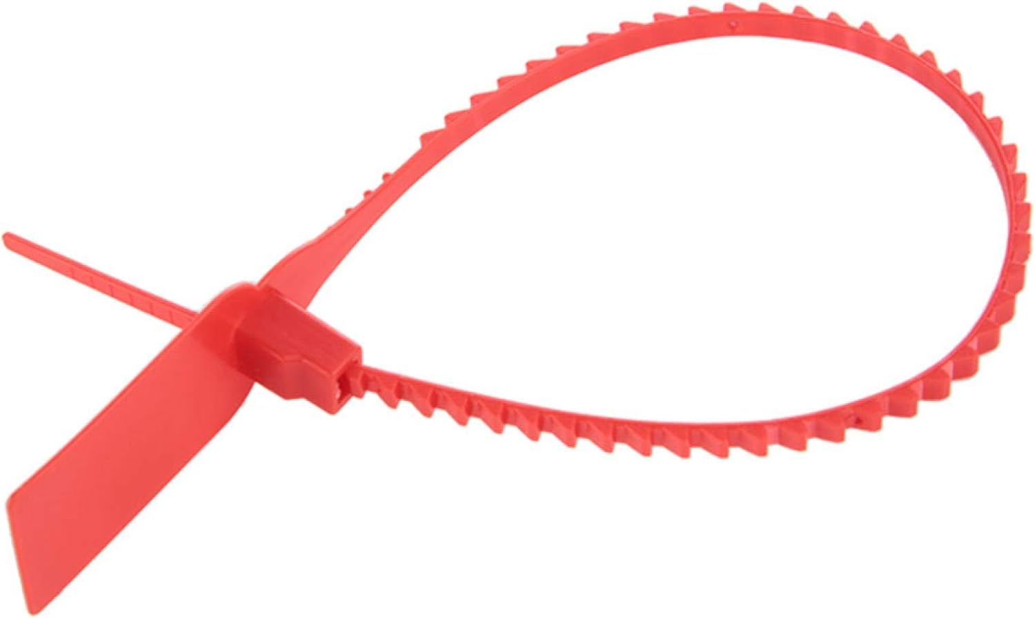 100 Stück Einweg-kabelbinder Aus Kunststoff, Selbstverriegelnd, Für Koffer, Schuhbeutel (rot)