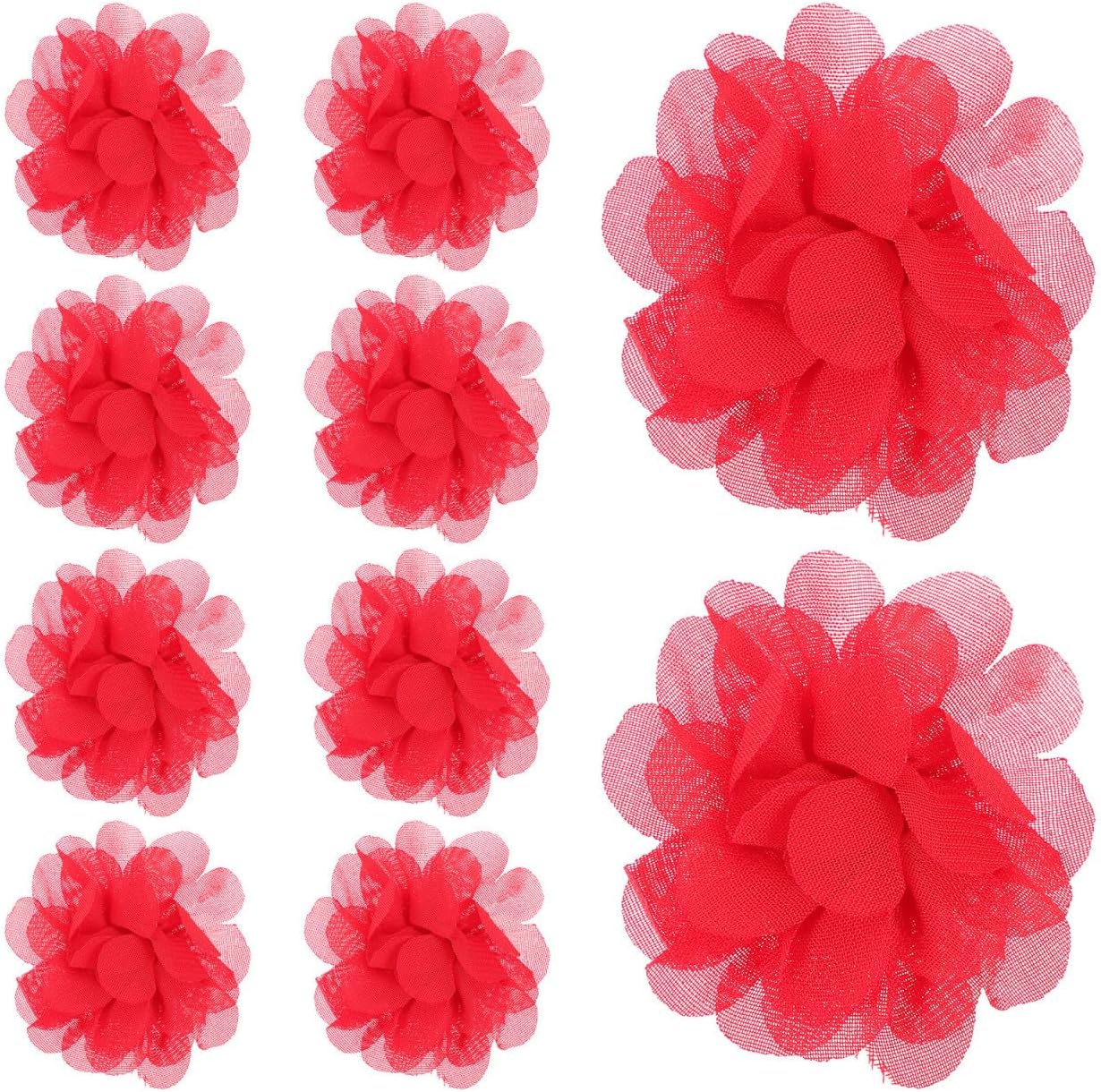 10 Realistische, Rote, Künstliche Und Wiederverwendbare Stoffblumenköpfe Für Hochzeiten Und Blumenwanddekorationen