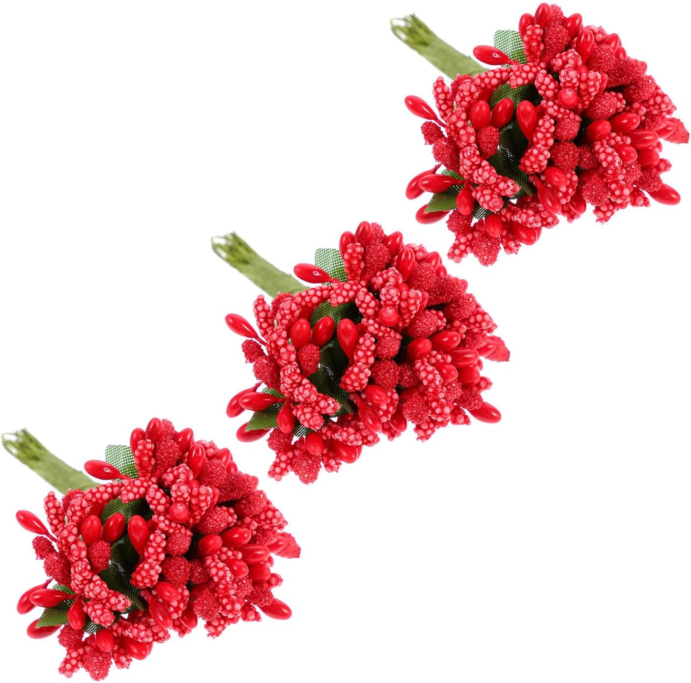 144 Künstliche Mini-rote Blumen Zum Selbermachen, Papier- Und Drahtstrauß, Sicher Und Realistisch Für Fotoalben Und Partys