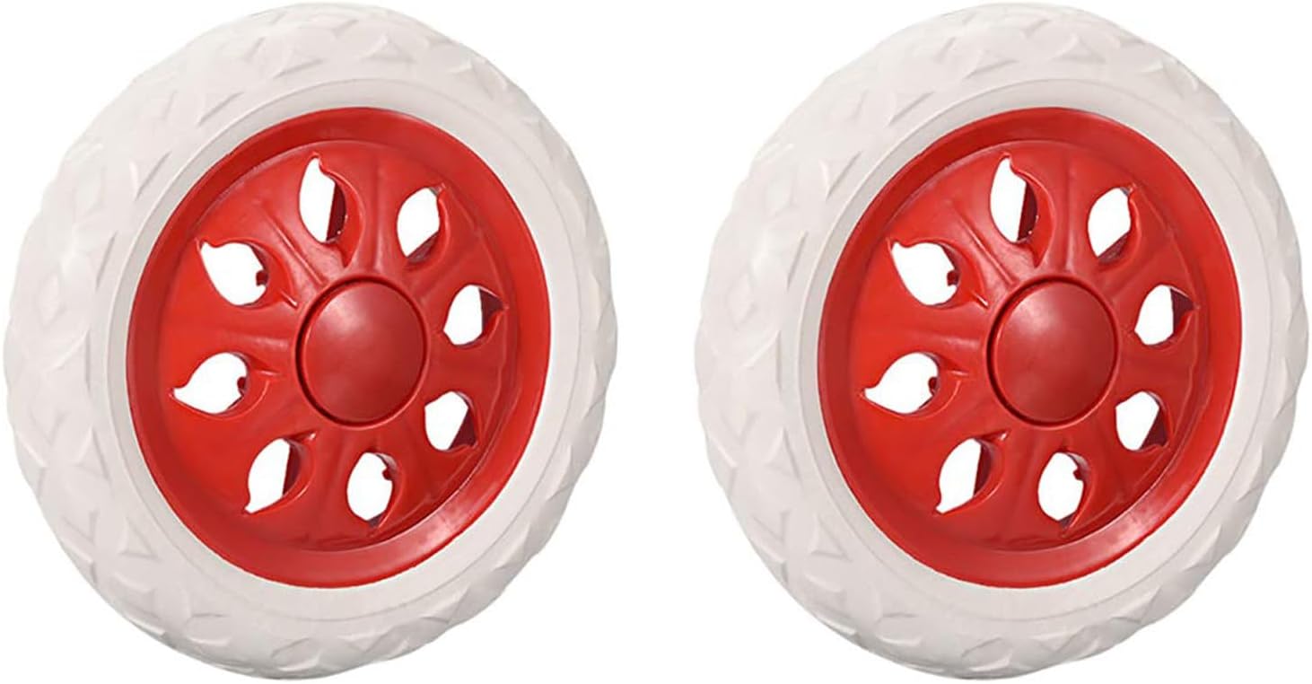 Set Mit 2 Ersatzrädern Für Einkaufswagen Aus Rotem Schaumgummi, 15,2 Cm Durchmesser