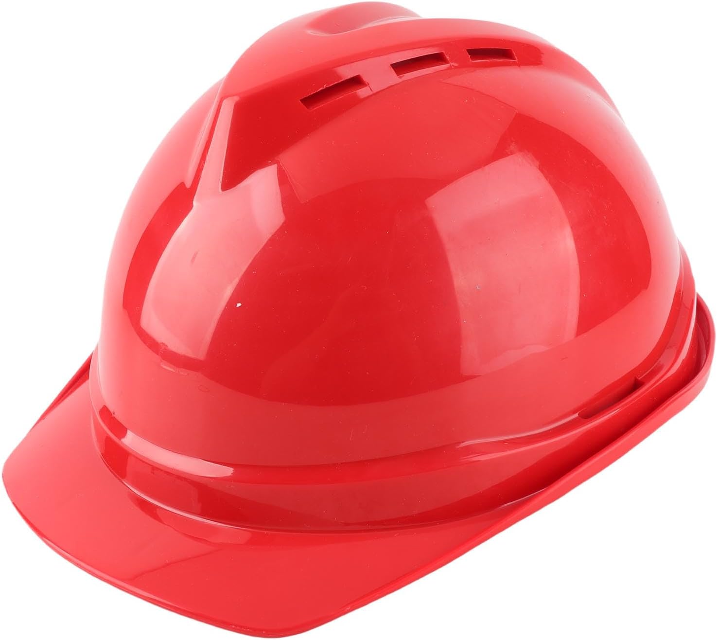 Hochsicherer, Hochfester V-förmiger Abs-helm Mit Verstärkter, Atmungsaktiver Visier Für Bauarbeiten, Rot