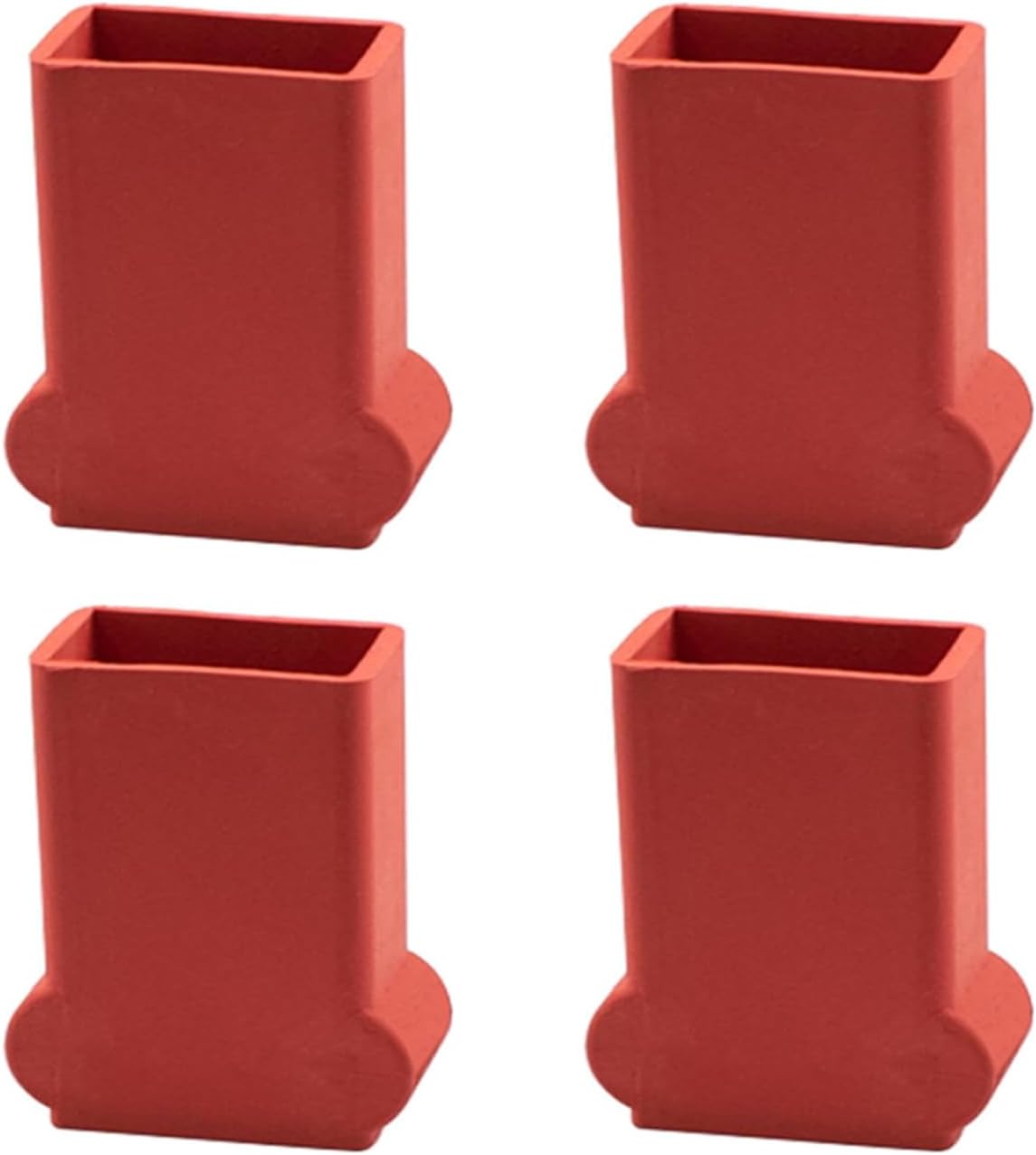 Set Mit 4 Rutschfesten Gummischutzkappen Für Leiterfüße, Zubehör Für Leiterverlängerungen (rot, 27,5 X 50 Mm)