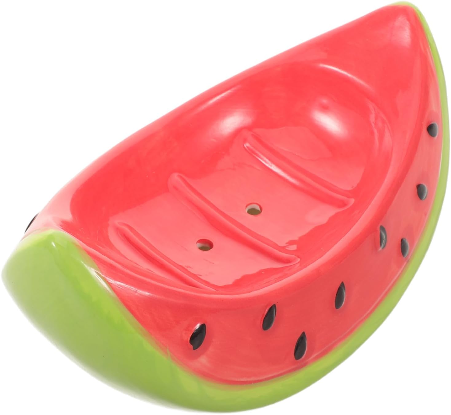 Selbstentleerende Seifenschale Aus Keramik In Wassermelonenform Für Die Küchenspüle, Dekoratives Accessoire, Das Seife Trocken Und Elegant Hält