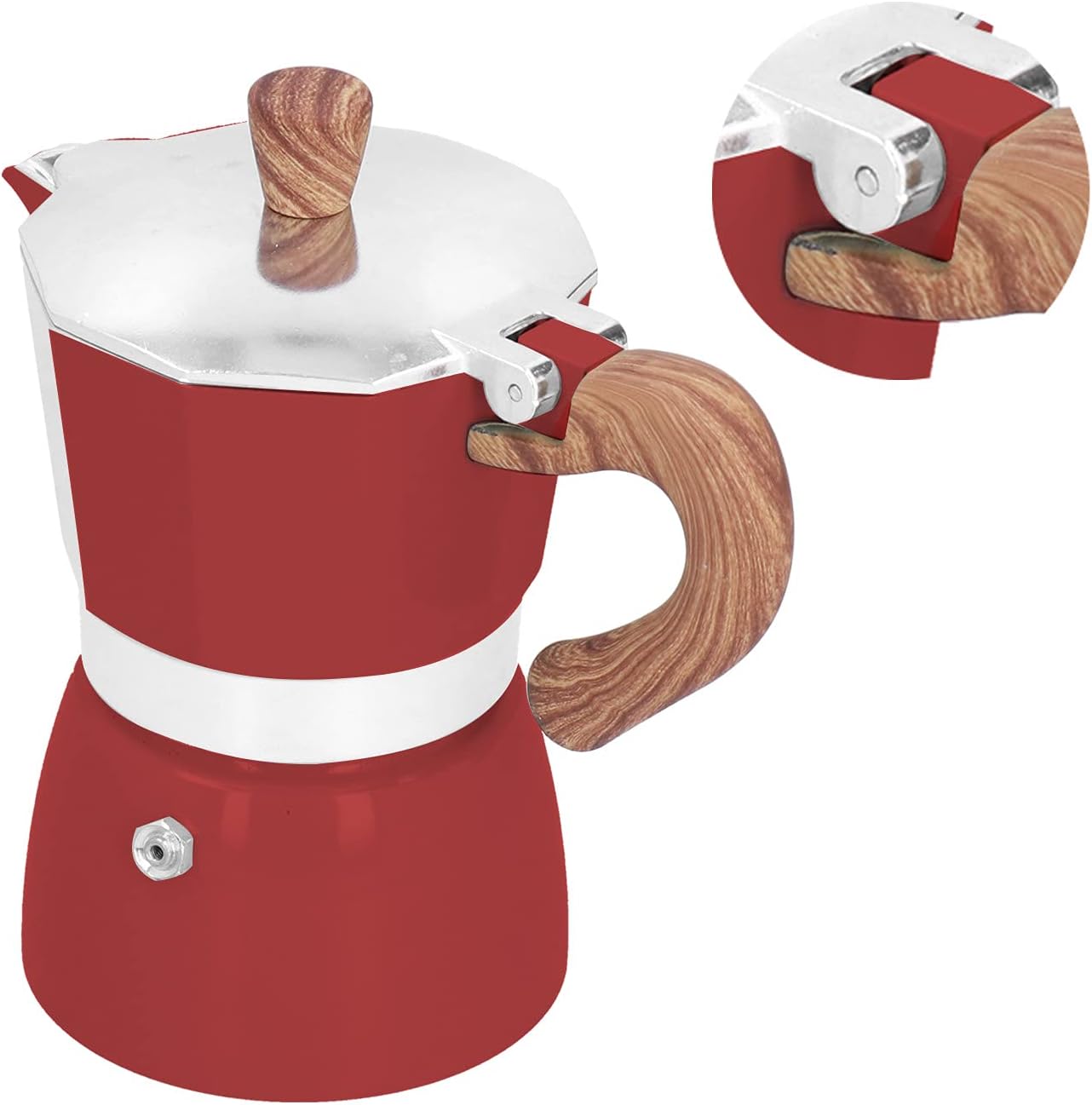 150 Ml Moka-kanne Aus Aluminium, Achteckige Kaffeemaschine Für Die