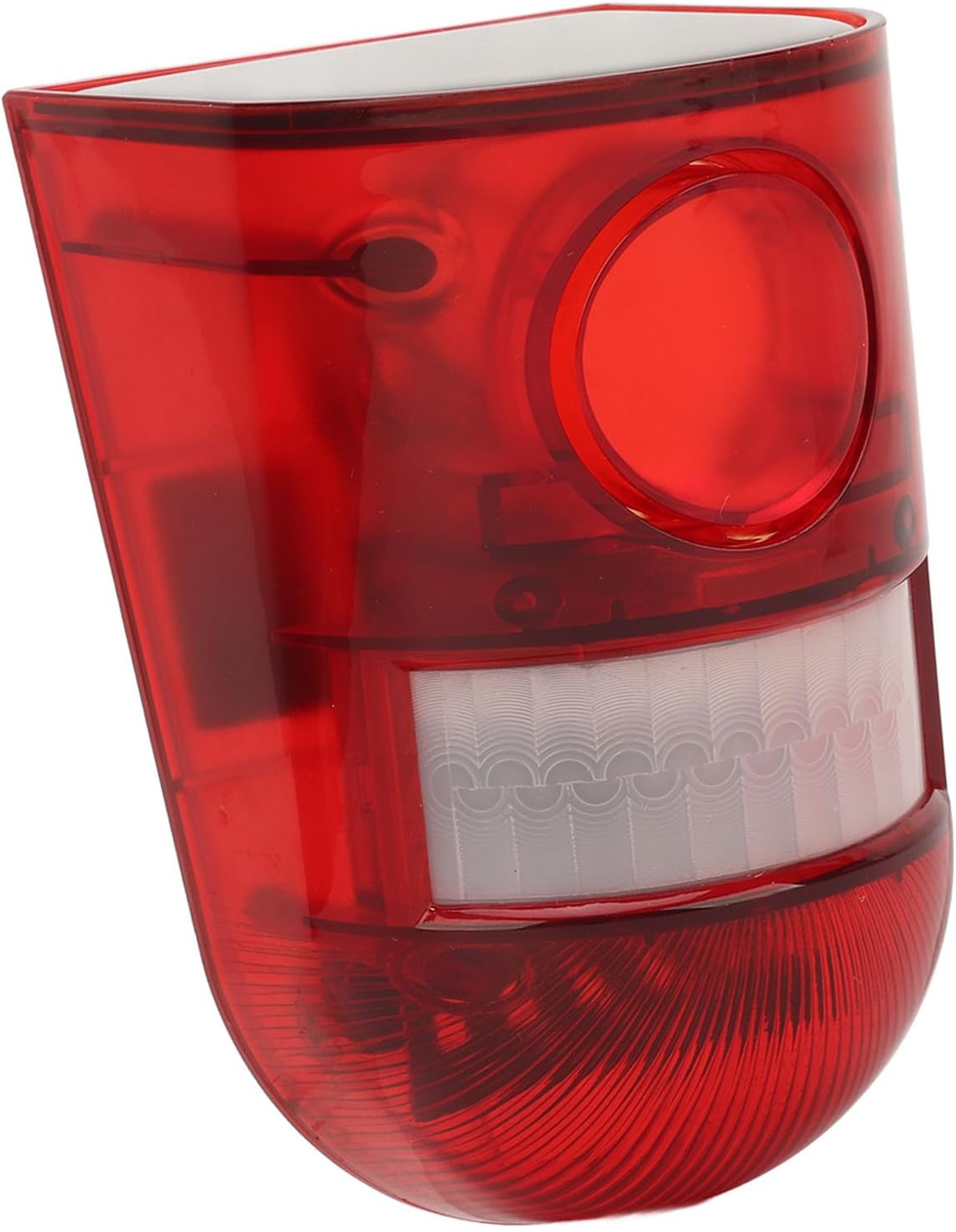 Solarbetriebener Bewegungsmelder Für Den Außenbereich Mit 129 Db Sirene Und 6 Blinkenden Led-warnleuchten, Wasserdicht (ip65), Pir-sensor, Reichweite 5–8 M