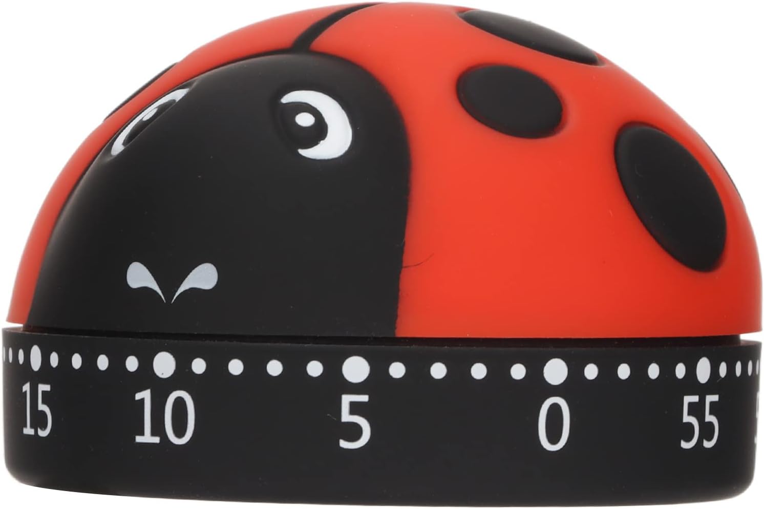 Niedlicher 55-minuten-küchentimer Mit Lautem 70-db-alarm, Mechanische Uhr Mit Edelstahl-gummigehäuse Für Küche Und Backen