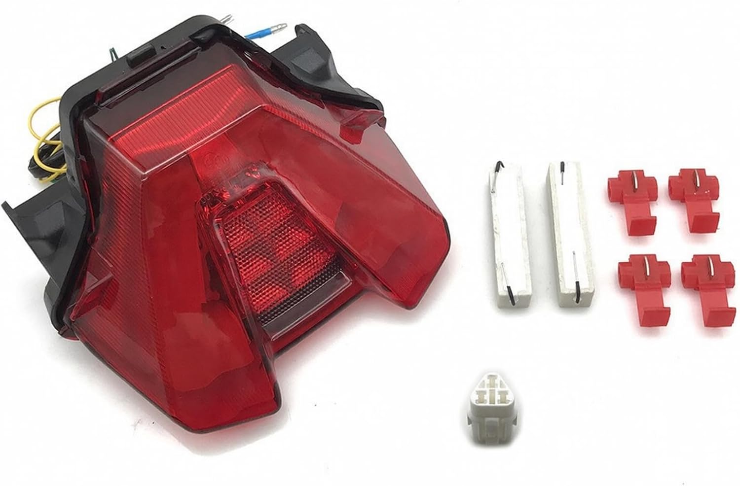 Rücklicht Mit Integrierten Blinkern Abgewinkeltes Gehäuse, Multifunktion, Fahrradrücklicht Mit Blinkern, Rot